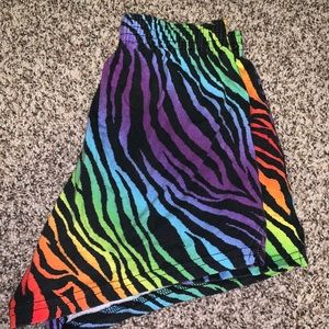 Rainbow zebra soffe shorts